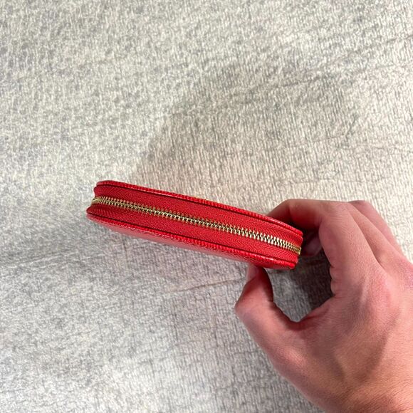 Anne Klein Small Red Wallet With Gold‎ Detail Womens Coin Purse - Picture 3 of 8